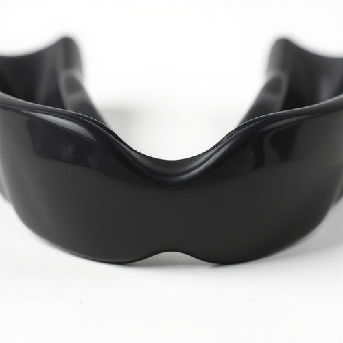 Close-up of ergonomic fit and texture on Gel Max Mouthguard, macro detail shot